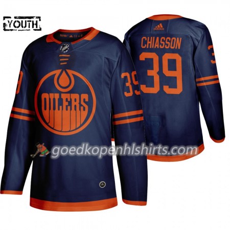 Edmonton Oilers Alex Chiasson 39 Adidas 2019-2020 Blauw Authentic Shirt - Kinderen